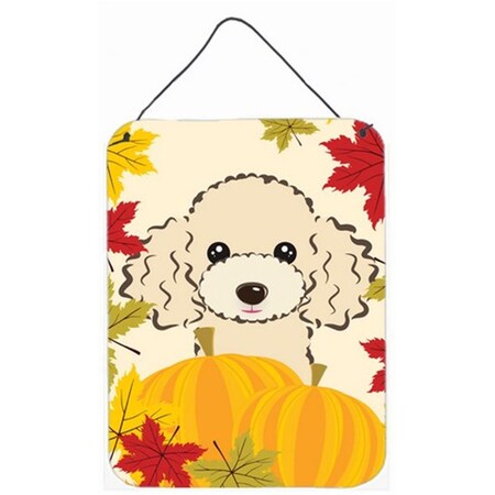 Carolines Treasures Buff Poodle Thanksgiving Wall or Door Hanging Prints BB2064DS1216